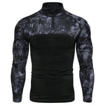 New mens Camouflage Tactical Military Clothing Combat Shirt  Long sleeve Tight T-shirt Army Costume