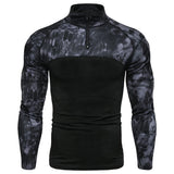 New mens Camouflage Tactical Military Clothing Combat Shirt  Long sleeve Tight T-shirt Army Costume