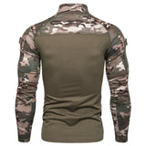 New mens Camouflage Tactical Military Clothing Combat Shirt  Long sleeve Tight T-shirt Army Costume