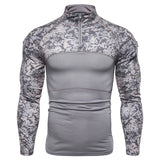 New mens Camouflage Tactical Military Clothing Combat Shirt  Long sleeve Tight T-shirt Army Costume