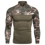 New mens Camouflage Tactical Military Clothing Combat Shirt  Long sleeve Tight T-shirt Army Costume