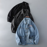 Fashion-Black Spring and Autumn Export Denim Jacket