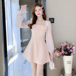 Autumn Short Waist-Tight Slim Looking Elegant Dress