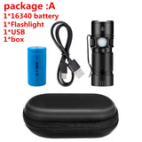 Mini Torch LED Rechargeable Flashlight Portable USB Charging Flashlight High Power  Camping Waterproof Long Range Lantern