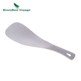 Boundless Voyage Titanium Rice Spoon Short Handle Spoon Cook Shovel Outdoor Camp Household Rice Shovel Scoop Thickened Ti1079T