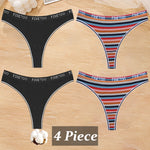 4Pcs/Set Cotton Colorful Stripe Panties