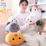 25/100cm Cute Soft Cat Plush Pillow Sofa Cushion