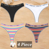 4Pcs/Set Cotton Colorful Stripe Panties