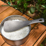 Boundless Voyage Titanium Rice Spoon Short Handle Spoon Cook Shovel Outdoor Camp Household Rice Shovel Scoop Thickened Ti1079T