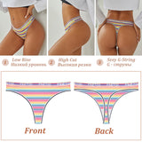 4Pcs/Set Cotton Colorful Stripe Panties