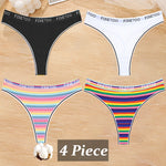 4Pcs/Set Cotton Colorful Stripe Panties