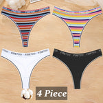 4Pcs/Set Cotton Colorful Stripe Panties