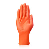 Nitrile Gloves Orange Black Durable With Diamond Pattern Heavy Duty Gloves Mechanical Waterproof Oilproof Vinyl Gloves