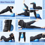 mini pilates ball push-up wall squat crunches