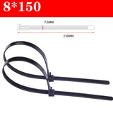 30PCS retractable nylon cable tie, reusable self-locking plastic fixed black nylon cable tie, packaging plastic zipper cable tie