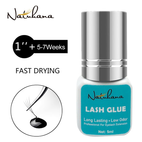 NATUHANA 5ml Eyelash Extension Glue 1 Seconds Fast Drying Eyelashes Glue Pro Black Lash Glue