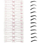 12Pcs/set Reusable Eyebrow Stencil Set DIY Drawing Guide Styling Shaping Grooming Template Card Easy Makeup