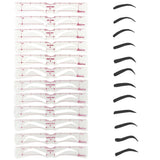 12Pcs/set Reusable Eyebrow Stencil Set DIY Drawing Guide Styling Shaping Grooming Template Card Easy Makeup