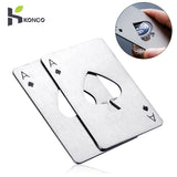 KONCO Stainless Steel Poker Beer Bottle Opener, Portable Spades Poker Card Jar Opener for Bar Tools, Kitchen Tools