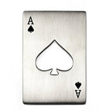 KONCO Stainless Steel Poker Beer Bottle Opener, Portable Spades Poker Card Jar Opener for Bar Tools, Kitchen Tools