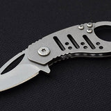 EDC Tool survival Mini Retro Knife Outdoors Small Pocket Folding Stonewash Bottle Opener Keychain Nice Gift camping hiking