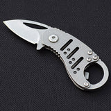 EDC Tool survival Mini Retro Knife Outdoors Small Pocket Folding Stonewash Bottle Opener Keychain Nice Gift camping hiking