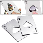 KONCO Stainless Steel Poker Beer Bottle Opener, Portable Spades Poker Card Jar Opener for Bar Tools, Kitchen Tools