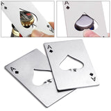 KONCO Stainless Steel Poker Beer Bottle Opener, Portable Spades Poker Card Jar Opener for Bar Tools, Kitchen Tools