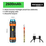 Multifunctional Rechargeable LED Flashlight Camping Lantern Fishing Light