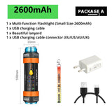 Multifunctional Rechargeable LED Flashlight Camping Lantern Fishing Light