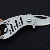 EDC Tool survival Mini Retro Knife Outdoors Small Pocket Folding Stonewash Bottle Opener Keychain Nice Gift camping hiking