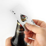 KONCO Stainless Steel Poker Beer Bottle Opener, Portable Spades Poker Card Jar Opener for Bar Tools, Kitchen Tools