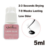 NATUHANA 5ml Eyelash Extension Glue 1 Seconds Fast Drying Eyelashes Glue Pro Black Lash Glue