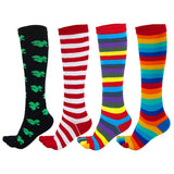 Rainbow Striped 5 Fingers Calf Socks for Girls