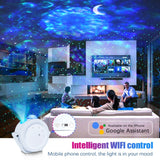 Smart Wifi Control Stars Moon Projector Galaxy LED Light Powered by USB 6 Color Party Night Light Home Decor Christmas gift D30