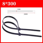 30PCS retractable nylon cable tie, reusable self-locking plastic fixed black nylon cable tie, packaging plastic zipper cable tie