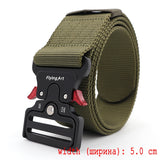 5.0 CM Wide Belt for Men Large Size 125 135 145 155 165cm Army Tactical Military Nylon Waist Belts Quick Release Magnetic Buckle