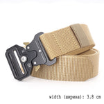 5.0 CM Wide Belt for Men Large Size 125 135 145 155 165cm Army Tactical Military Nylon Waist Belts Quick Release Magnetic Buckle