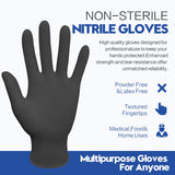 Nitrile Gloves 50 Pcs Black Food Grade Waterproof Allergy Free Disposable Gloves Work Safety Gloves Nitrile  Mechanic