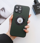 Luxury Leather Matte Logo Hole For Magsafe Magnetic Case For iPhone 14 13 12 11 Pro Max Plus Wireless Charging Lens Film Cover