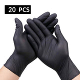 Nitrile Gloves 50 Pcs Black Food Grade Waterproof Allergy Free Disposable Gloves Work Safety Gloves Nitrile  Mechanic